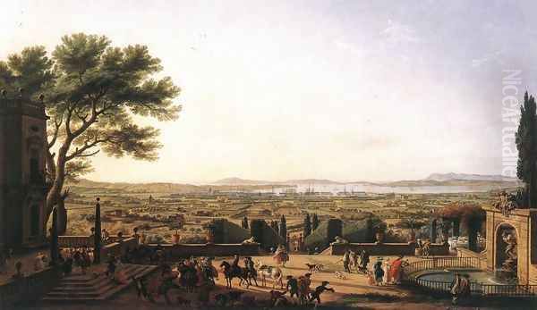 The Town and Harbour of Toulon 1756 Oil Painting by Claude-joseph Vernet