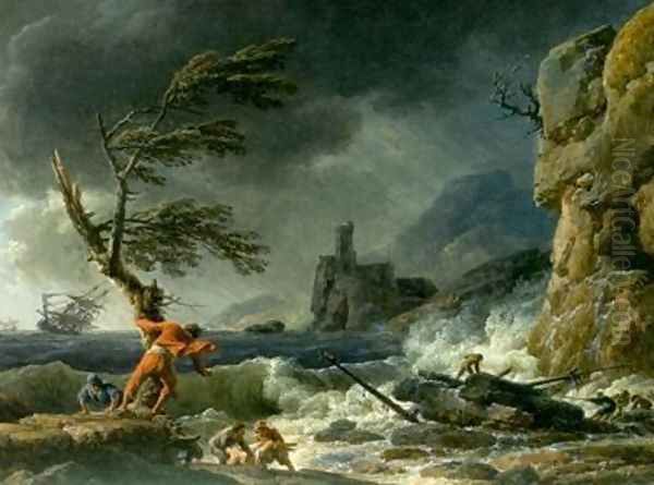 A Shipwreck Oil Painting by Claude-joseph Vernet