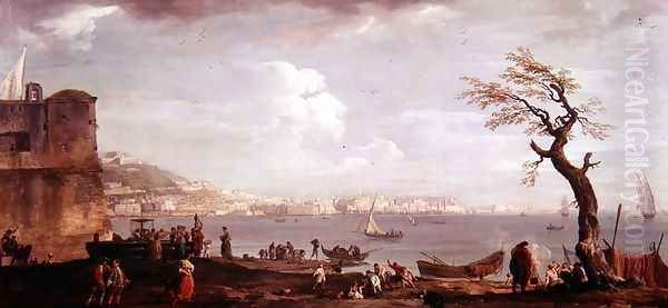 Bay of Naples from the South Oil Painting by Claude-joseph Vernet