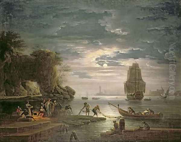 The Night Oil Painting by Claude-joseph Vernet