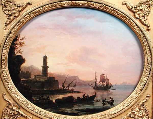 Seascape, 1764 Oil Painting by Claude-joseph Vernet