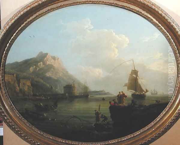 Seascape with Figures, 1767 Oil Painting by Claude-joseph Vernet