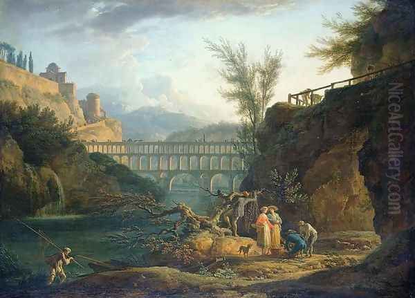 Noon, 1760 Oil Painting by Claude-joseph Vernet