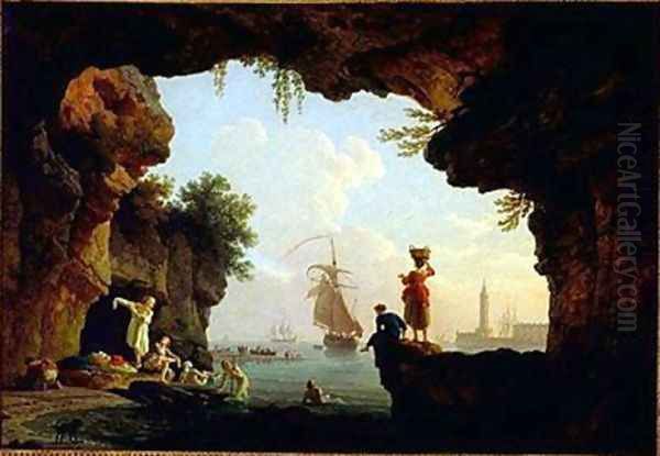 The Bathers Oil Painting by Claude-joseph Vernet