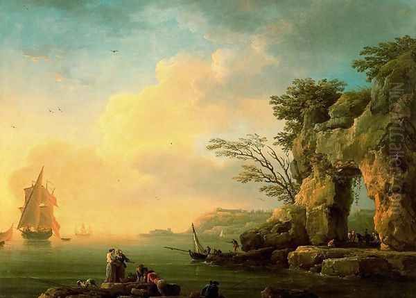 Sea calm Oil Painting by Claude-joseph Vernet