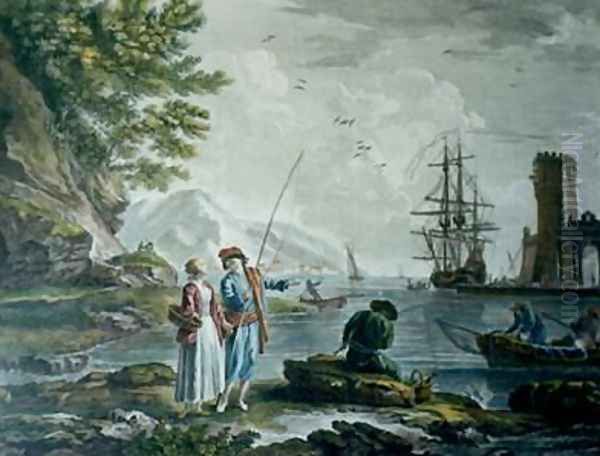 The Return of the Fishing Oil Painting by Claude-joseph Vernet