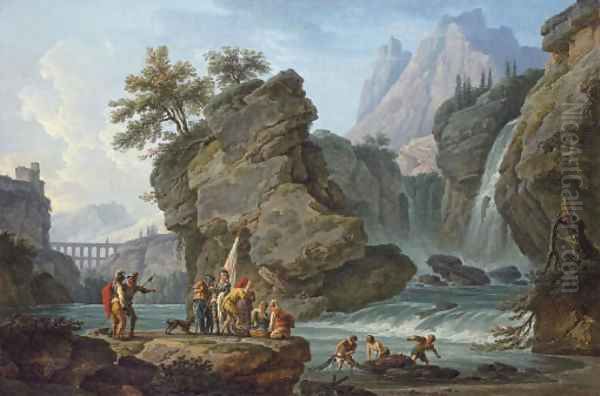 La Cascade Oil Painting by Claude-joseph Vernet