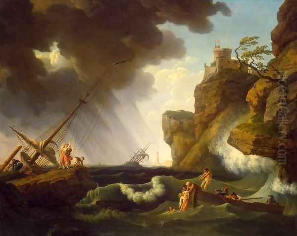 Shipwreck Oil Painting by Claude-joseph Vernet