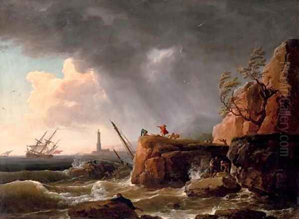 The tempest Oil Painting by Claude-joseph Vernet