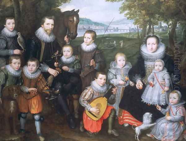 Portrait of a Family Group, c.1630 Oil Painting by Cornelis De Vos