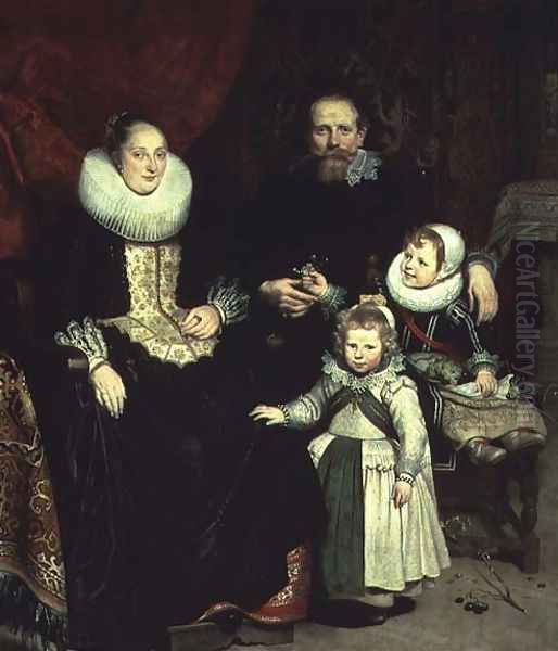 Portrait of the Artist with his Family Oil Painting by Cornelis De Vos