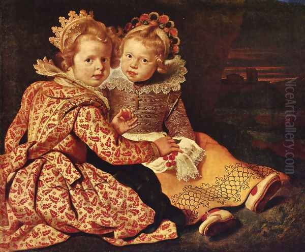 Magdalena and Jan-Baptist de Vos Oil Painting by Cornelis De Vos