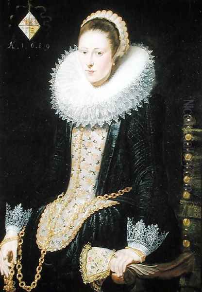 Portrait of a Lady of the Pelgrom Family, 1619 Oil Painting by Cornelis De Vos