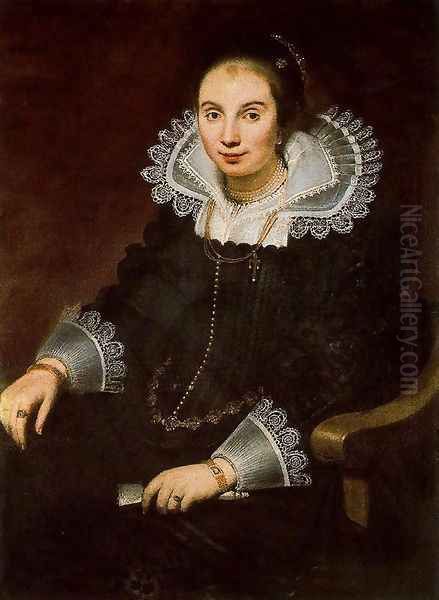 Portrait of a Lady in the range Oil Painting by Cornelis De Vos