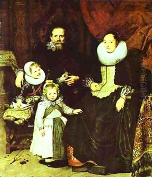 Portrait Of The Artist With His Family 1621 Oil Painting by Cornelis De Vos