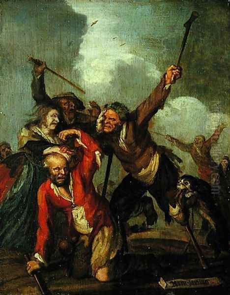 Misery Oil Painting by Adriaen Pietersz. Van De Venne