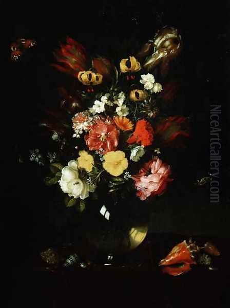 Vase of Flowers Oil Painting by Adriaen Pietersz. Van De Venne