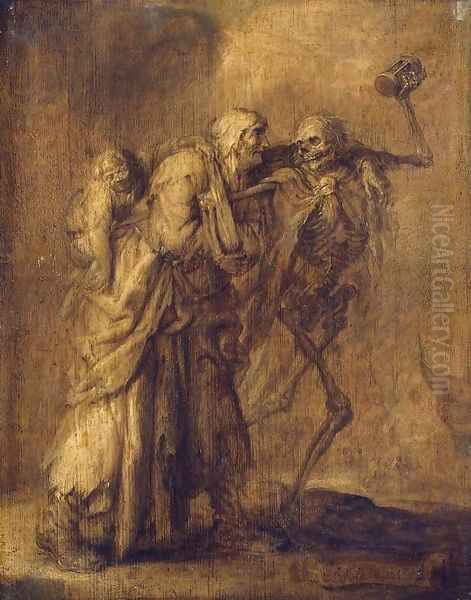 Dance of Death Oil Painting by Adriaen Pietersz. Van De Venne