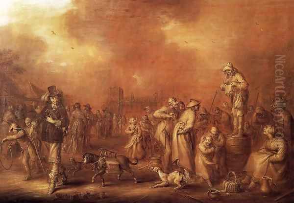 Where There Are People Money May Be Made Oil Painting by Adriaen Pietersz. Van De Venne