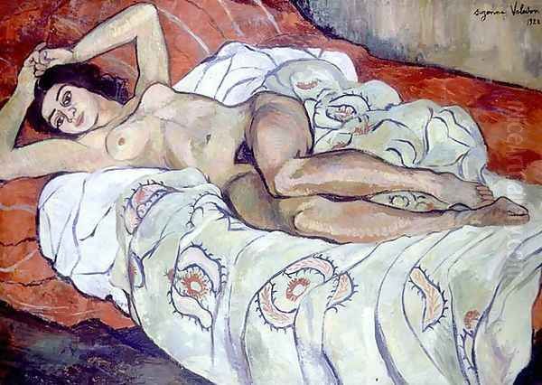 Nude Female Reclining, 1922 Oil Painting by Suzanne Valadon