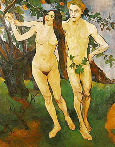 Adam and Eve, 1909 Oil Painting by Suzanne Valadon