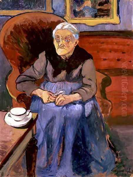 Portrait of an Old Lady, 1912 Oil Painting by Suzanne Valadon