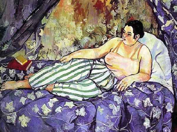 The Blue Room Oil Painting by Suzanne Valadon