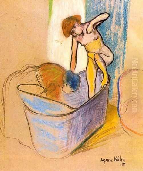 The Bath Oil Painting by Suzanne Valadon