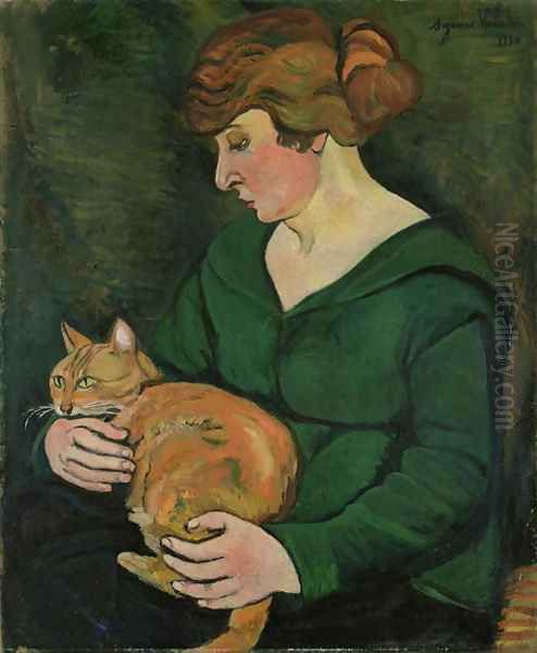 Louison et Raminou, 1920 Oil Painting by Suzanne Valadon