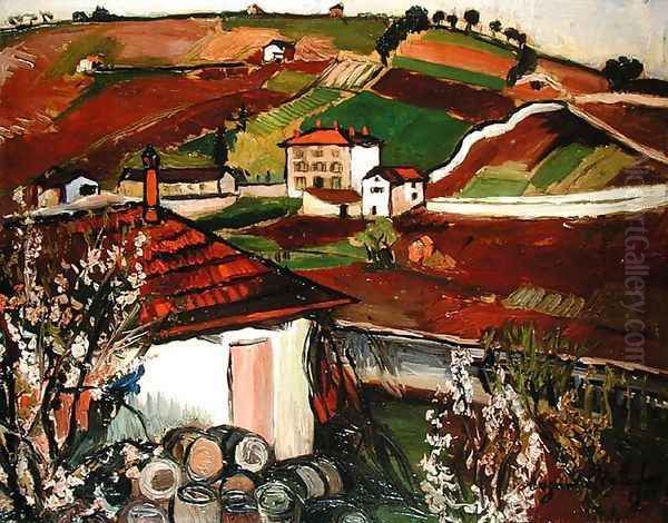 Houses in the Countryside, 1921 Oil Painting by Suzanne Valadon