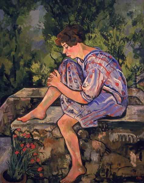 Seated Young Woman, 1930 Oil Painting by Suzanne Valadon