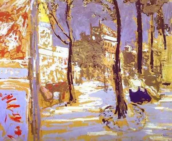 The Boulevard of Batignolles (Le Boulevard des Batignolles) c. 1910 Oil Painting by Jean-Edouard Vuillard