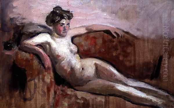 Reclining Nude, c.1919-20 Oil Painting by Jean-Edouard Vuillard