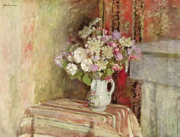 Flowers in a Vase, 1905 Oil Painting by Jean-Edouard Vuillard