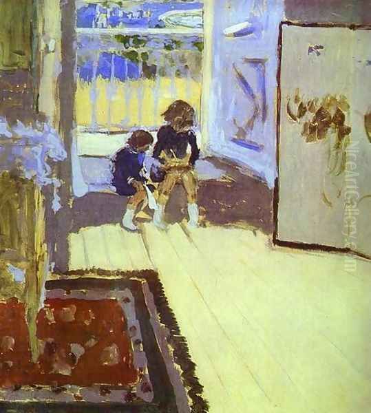 Children in a Room. 1909 Oil Painting by Jean-Edouard Vuillard