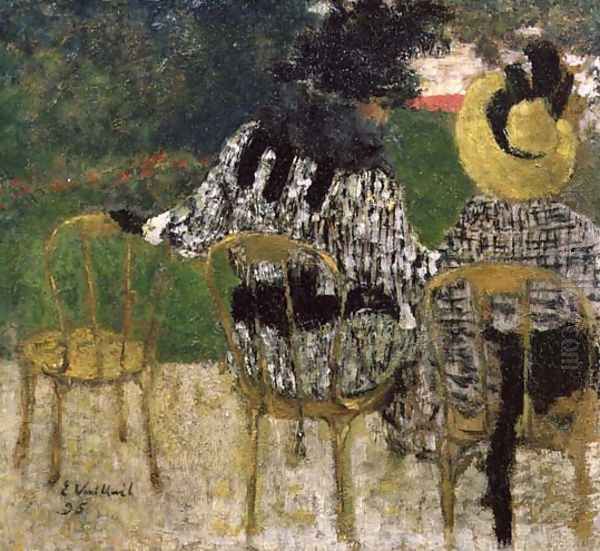 In the Tuileries Gardens, 1895 Oil Painting by Jean-Edouard Vuillard