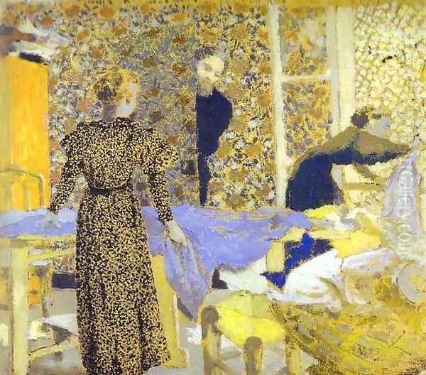 Studio or The Suitor (L'Atelier ou Le Pretendant) 1893 Oil Painting by Jean-Edouard Vuillard