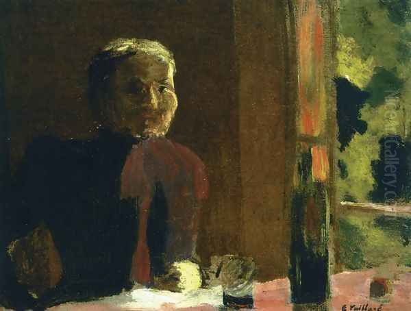 Madame Vuillard at Table Oil Painting by Jean-Edouard Vuillard