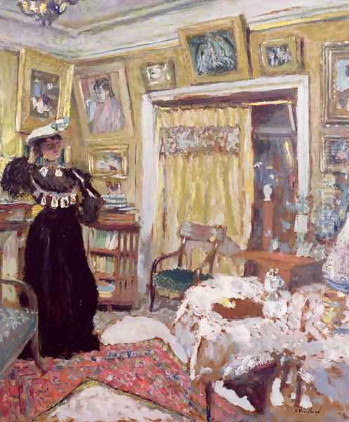 The Hessel Salon, Rue de Rivoli, 1901 Oil Painting by Jean-Edouard Vuillard