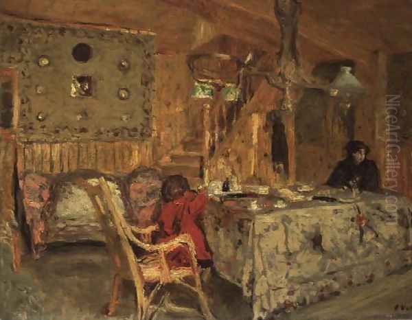 Denise Natanson and Marcelle Aron at Villerville Oil Painting by Jean-Edouard Vuillard