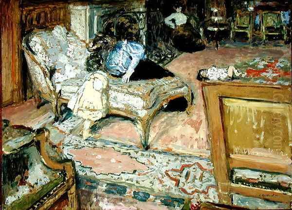 Confidence (The Bernheim Children in the Salon) 1905 Oil Painting by Jean-Edouard Vuillard