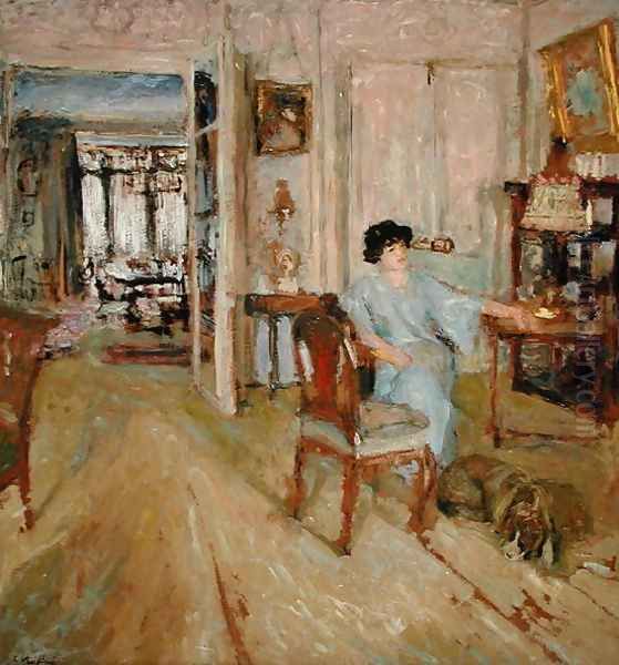 Madame Hessel in her Salon, 1910 Oil Painting by Jean-Edouard Vuillard