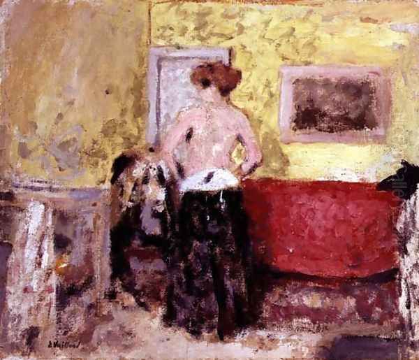 Woman Undressing, c.1905 Oil Painting by Jean-Edouard Vuillard