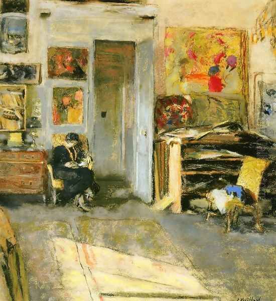 Madame Josse Hessel in Vuillard's Studio Oil Painting by Jean-Edouard Vuillard