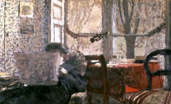 The Newspaper Reader, c.1896-98 Oil Painting by Jean-Edouard Vuillard