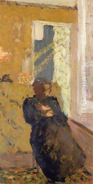 Seated Woman Dressed in Black Oil Painting by Jean-Edouard Vuillard