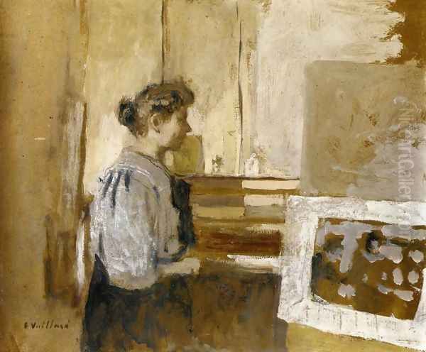 Woman in the Studio Oil Painting by Jean-Edouard Vuillard