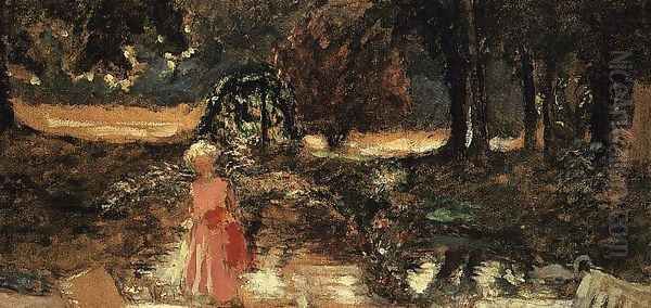 Mother and Child in a Park Oil Painting by Jean-Edouard Vuillard