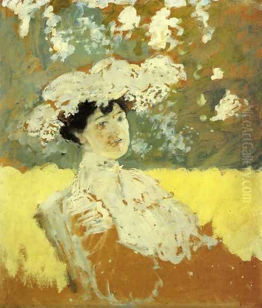 Woman with a Hat, 1901 Oil Painting by Jean-Edouard Vuillard