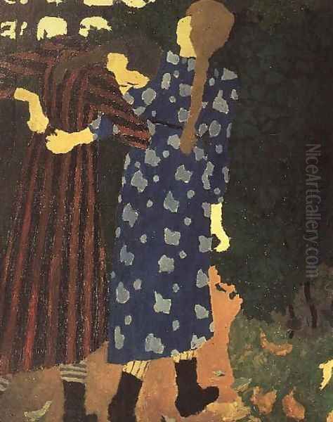 Two Girls Walking Oil Painting by Jean-Edouard Vuillard